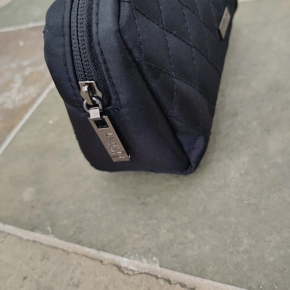 New Lanvin Black Clutch Travel Bag for perfumes and cosmetics